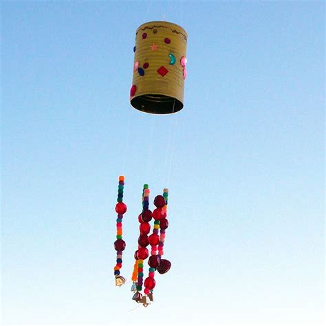 Recycled Craft Tin Can Wind Chime Recycled Crafts Pinterest