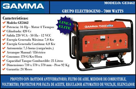 Gamma Grupo Electrogeno E Elite A Electrico Y Manual W Centro