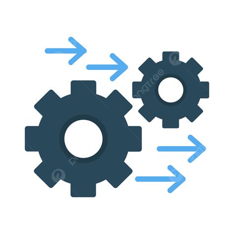 Process Flat Icon Vector Gears Process Run Png And Vector With