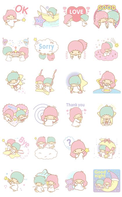 Little Twin Stars + Kansai Dialect + Animated + Pop-Ups LINE WhatsApp ...