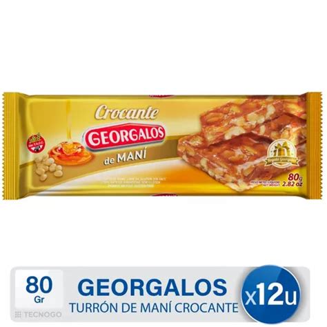 Turron De Mani Georgalos Crocante X12 Mejor Precio MercadoLibre