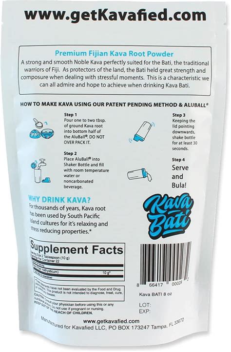 Kavafied KAVA BATI - Premium Noble Fijian Kava Root (Waka) - Natural Stress and Anxiety Relief ...