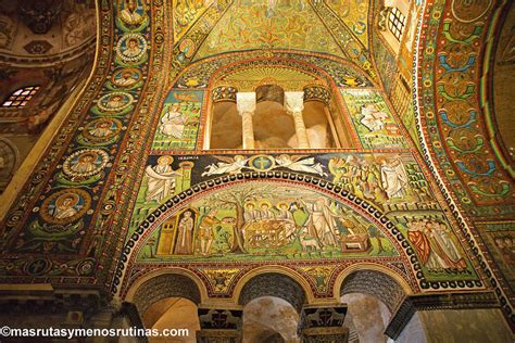 Mosaicos en la Basilica de San Vitale en Ravena Más rutas y menos rutinas