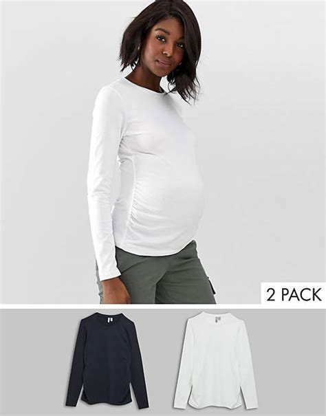 Asos Design Maternity Ultimate Top With Long Sleeve And Crew Neck 2