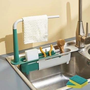 Sink Storage Rack Adjustable Length Rack Holder Smart Gadgets Idea