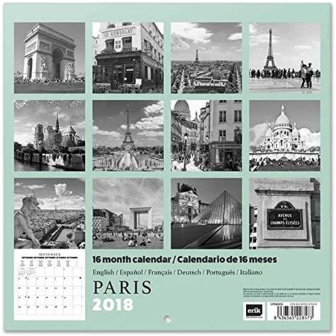 Grupo Erik Editores Kalender 2018 30 X 30 Paris B W Amazon De