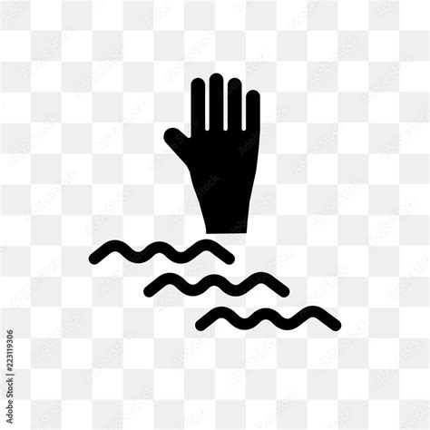 Drowning Icon On Transparent Background Modern Icons Vector