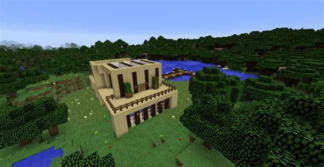 Modern Wooden House Minecraft Map