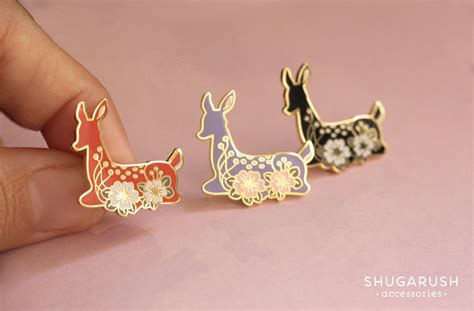 Deer Pin Deer Lapel Pin Cute Enamel Pin Stocking Filler Etsy