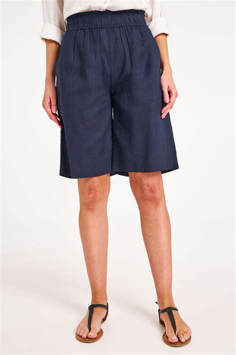 Paperbag Waist Linen Shorts Bonmarché