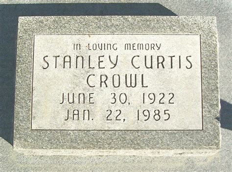 Stanley Curtis Crowl 1922 1985 Find A Grave Memorial