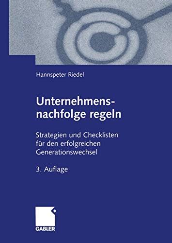 Unternehmensnachfolge Regeln Strategien Checklisten Zvab