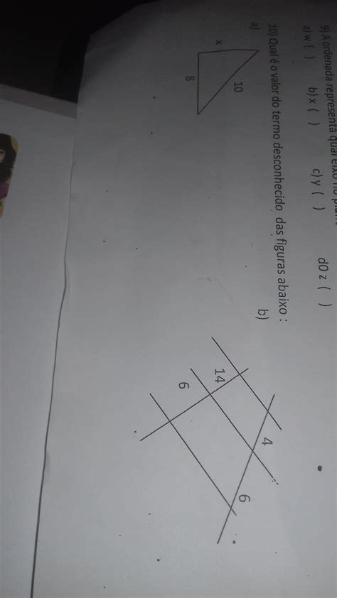 Qual O Valor Dos Termos Desconhecidos Das Figuras Abaixo Brainly Br