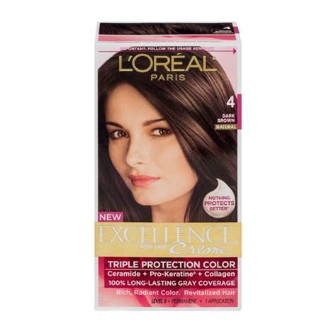 Save on L'Oreal Excellence Creme Permanent Hair Color Dark Brown 4 ...