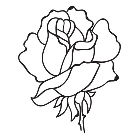 Diseño Png Y Svg De Icono De Trazo De Cabeza De Flor Rosa Para Camisetas