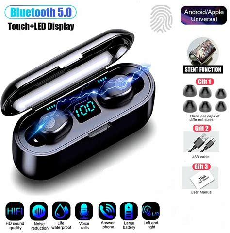 Black_Friday Deals Bluetooth True Wireless Earbuds with Charging Case ...