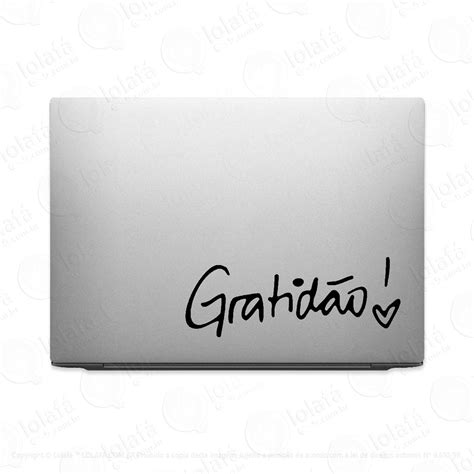 Adesivo Tablet Notebook Pc Gratidão Mod 2091 Lolafá