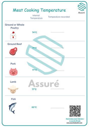 Meat Cooking Guide - Perfect Temperature Record for Safe Cooking