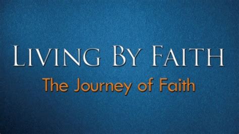 The Journey Of Faith Logos Sermons