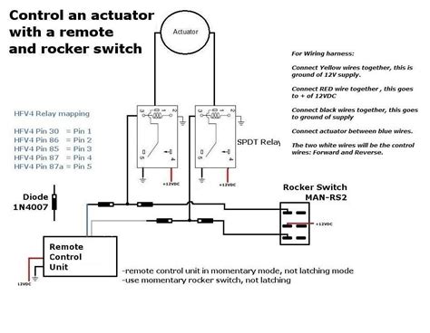 12 Volt Actuator Wiring Diagram Schematic
