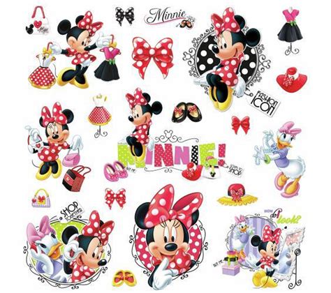 Stickers Repositionnables Minnie Fait Du Shopping Disney Disney