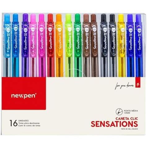 Caneta Gel Clic Sensations Kit C Newpen Shopee Brasil