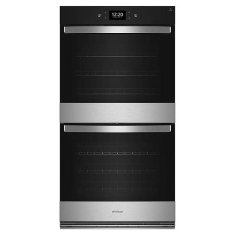 Whirlpool 30 In Smart Double Electric Wall Oven With Air Fry Multi Fan And Self Cleaning