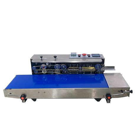 Tabletop Continuous Film Plastic Bag Sealing Machine With Expiry Date