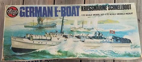 Vintage Airfix German E Boat 172 Scale Model Kit 10280 1 With Papers