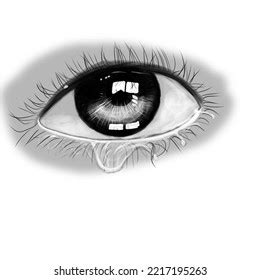 Drawing Eye Tears Stock Illustration 2217195263 | Shutterstock