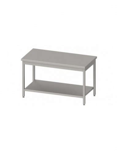 Mesa Central Acero Inoxidable AISI 201 Con Estante 2000x700x850 Mm