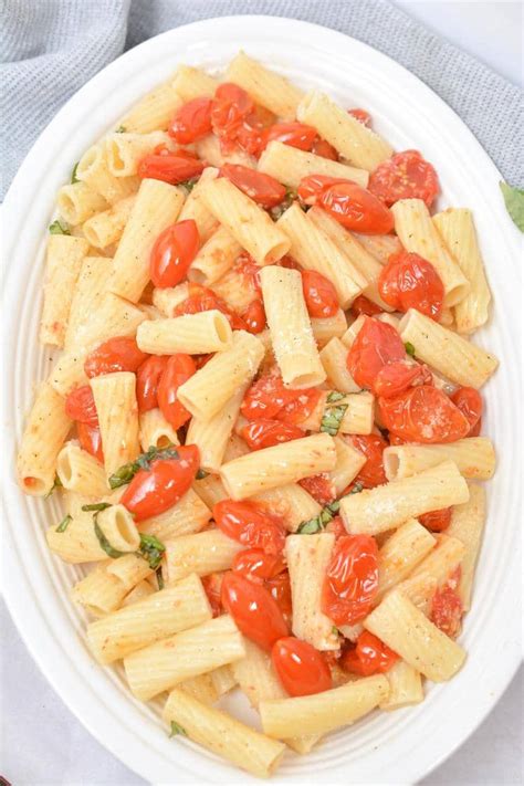 Slow Roasted Tomato And Basil Pasta Easy Budget Meal Recipe Dinner