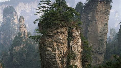 Fondos de pantalla Árboles paisaje rock naturaleza acantilado