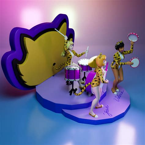 Josie And The Pussy Cats 3D Model 3D Printable CGTrader