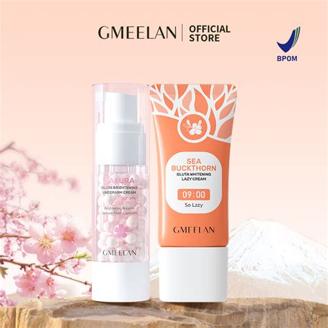 Jual GMEELAN 2PCS Pemutih Kits Krim Pemutih Lazy Cream 30g Krim Pemutih