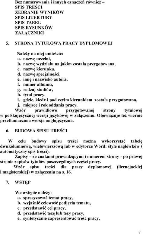 Zasady Kryteria Przygotowywania I Oceny Prac Dyplomowych Na