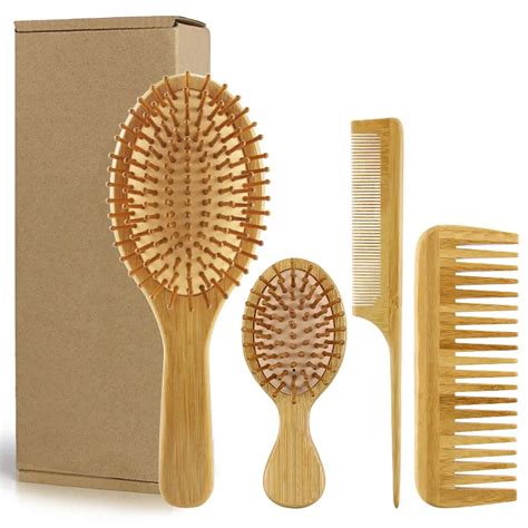 Hair Brush Women Massage Bamboo Combs Anti Static High Quality Detangling Reduce Hair Loss