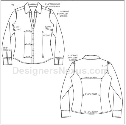 How To Spec A Garment Basic Points Of Measure For Apparel Designers