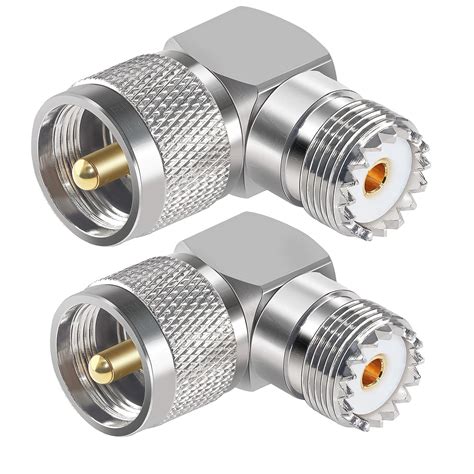 Amazon TUOLNK 2PCS UHF PL259 Right Angle 90 Degree Coax Adapter