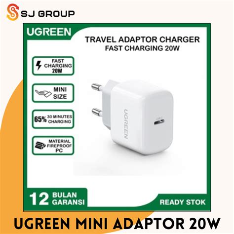 Ugreen Adaptor Kepala Charger Type C Pd Fast Charging W Mini Adapter