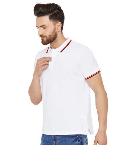 Plain Mens Polo Neck Cotton T Shirt At Rs Piece In Tiruppur Id