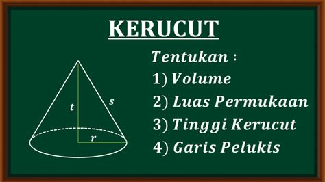 Cara Menentukan Volume Luas Permukaan Tinggi Dan Panjang Garis