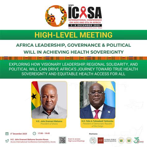 AHF: Ghana and DRC Presidents Call for Regional Health Leadership and