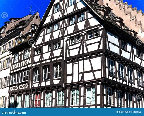 Old Historical Half Timbered House In Strasbourg France Stock Photo