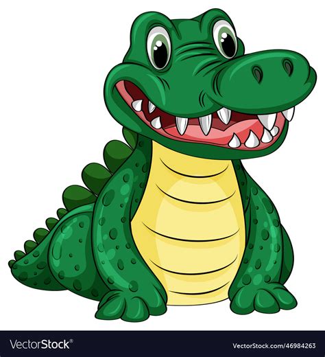 Cute Cartoon Crocodile Character Royalty Free Vector Image