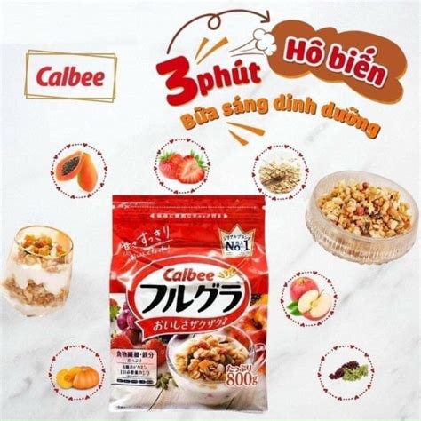 Ngũ Cốc Trái Cây Calbee Đỏ 800g Nhật Bản Lazada vn