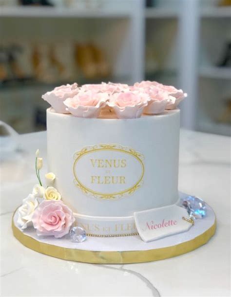 Venus et Fleur Cake Rosé birthday cake 21st birthday cakes Mom cake