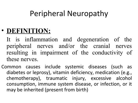 Neuropathy And Its Classification Ppt