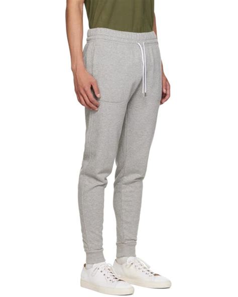 Maison Kitsun Gray Chillax Fox Lounge Pants For Men Lyst