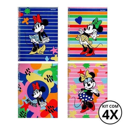 Kit Caderno Materia Arame Minnie Mouse Fls Jandaia Shopee